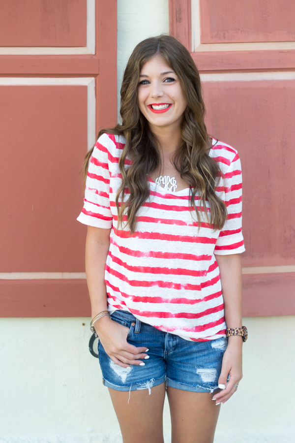 Casual Stripes for the 4th of July by Charleston based fashion blogger Kelsey of Chasing Cinderella