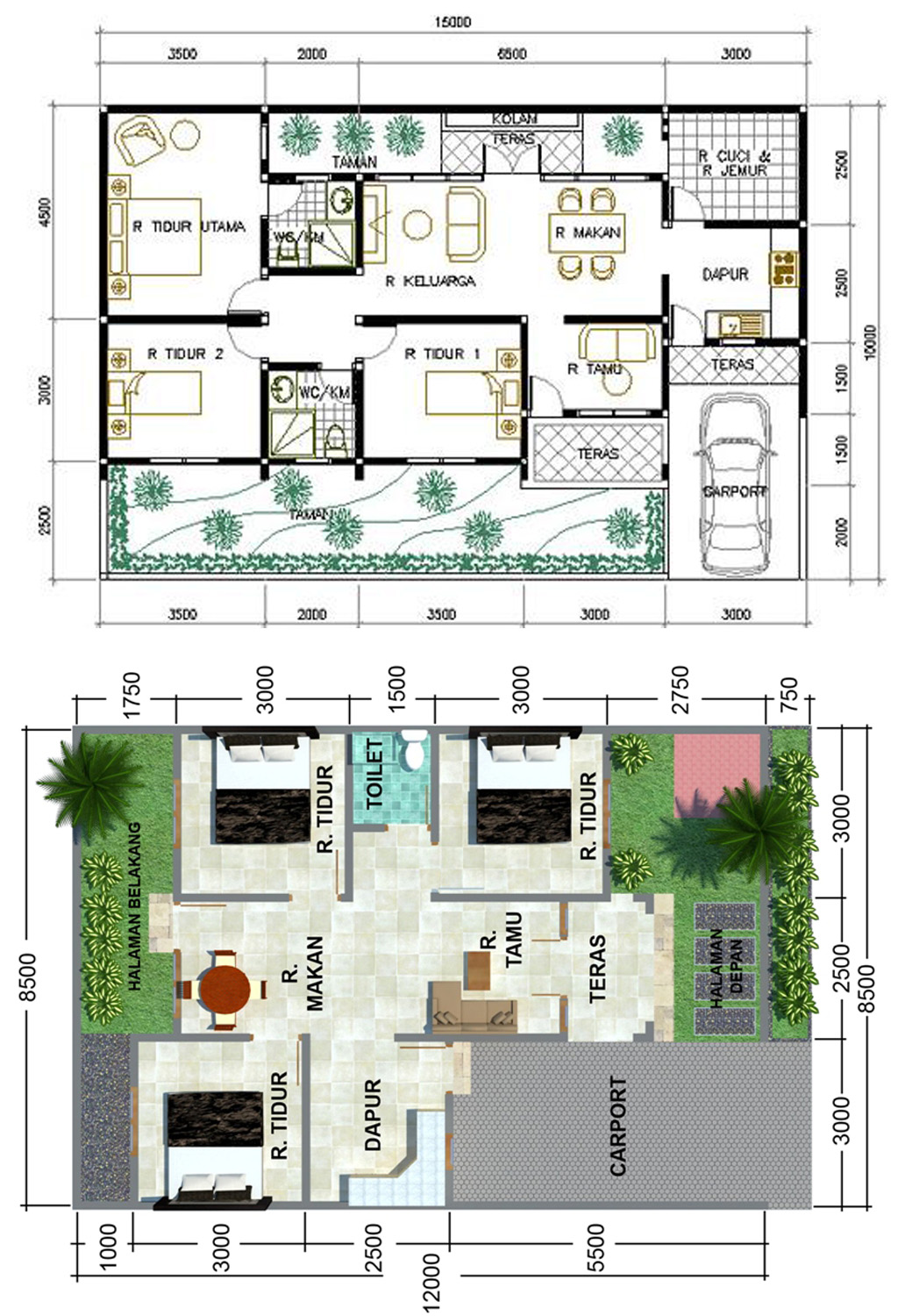 67 Desain Rumah Minimalis Dengan 2 Carport Desain Rumah Minimalis