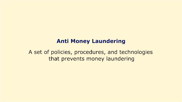 A set of policies, procedures, and technologies that prevents money laundering.