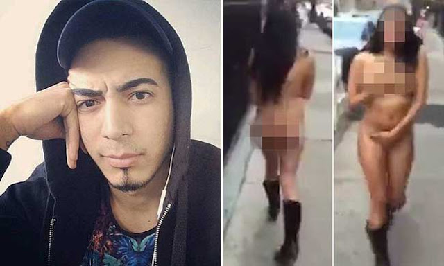 Seorang wanita dipaksa berjalan kaki telanjang selepas dia ketahuan