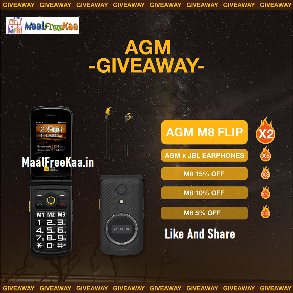 AGM M8 Flip Phone Giveaway - 50 Free PhoneDeals Giveaway Coupon