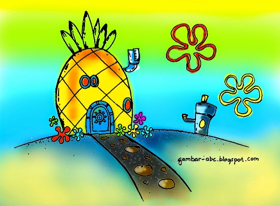 Mewarnai Rumah Spongebob