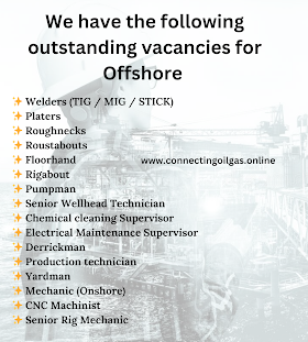 We have the following outstanding vacancies for Offshore 