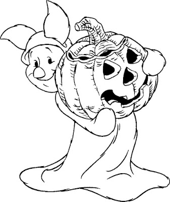 Pigletized Halloween Coloring Pages