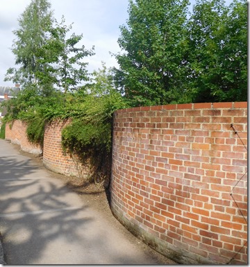 9 sinuous wall leading to abbey gardens