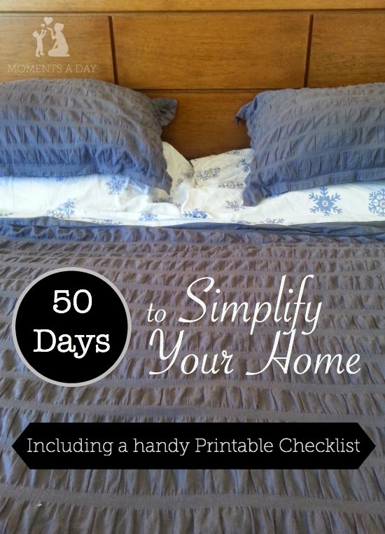 DIY All Things: 50 Days to Simplify Your Home (Printable Checklist)