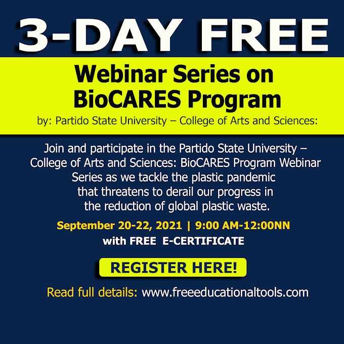 3-Day Free Webinar Series on BioCARES Program | Partido State University | September 20-22 | Register Now