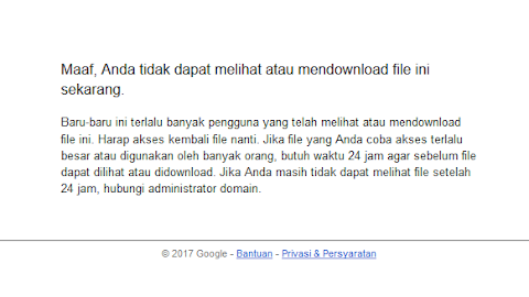 Mengatasi Gagal Download Via "Google Drive"