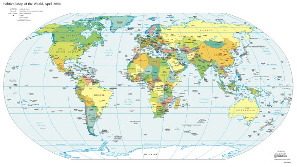 world map with countries outlined. world map with countries