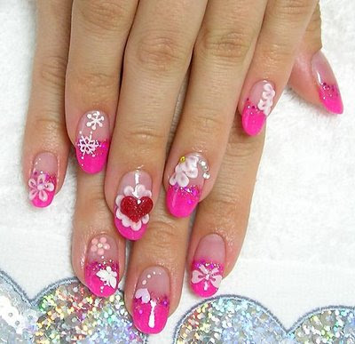 Pretty-flower-pink-nail-designs