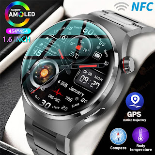 NFC Smart Watch Men GT4 Pro 390*390 HD Screen Heart Rate Bluetooth Call IP68 Waterproof SmartWatch For Huawei Xiaomi+Box NFC Smart Watch Men GT4 Pro 390*390 HD Screen Heart Rate Bluetooth Call IP68 Waterproof SmartWatch For Huawei Xiaomi+Box