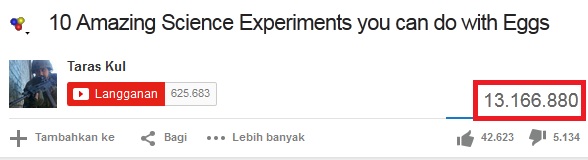 contoh video youtube dengan jutaan view