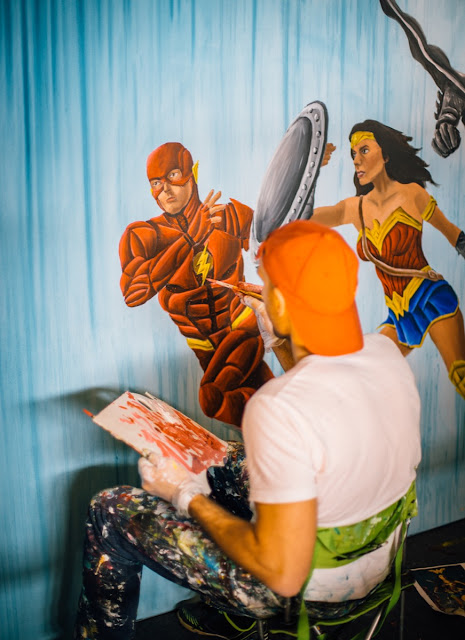 Justice League Movie Release - Ben Heine Art - Warner Bros Belgium - Live Performance - Facts Comic Con - Kinepolis Exhibition 2017