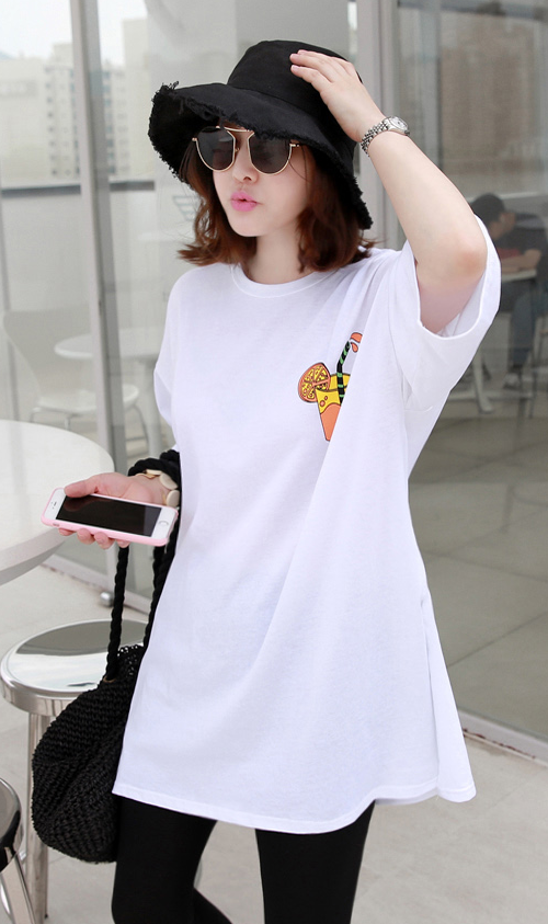  Loose Fit Juice Print T-Shirt