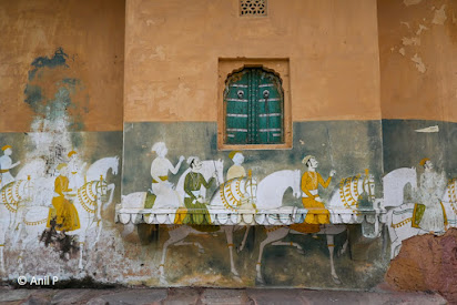 Artwork On Wall In Amer Rajasthan