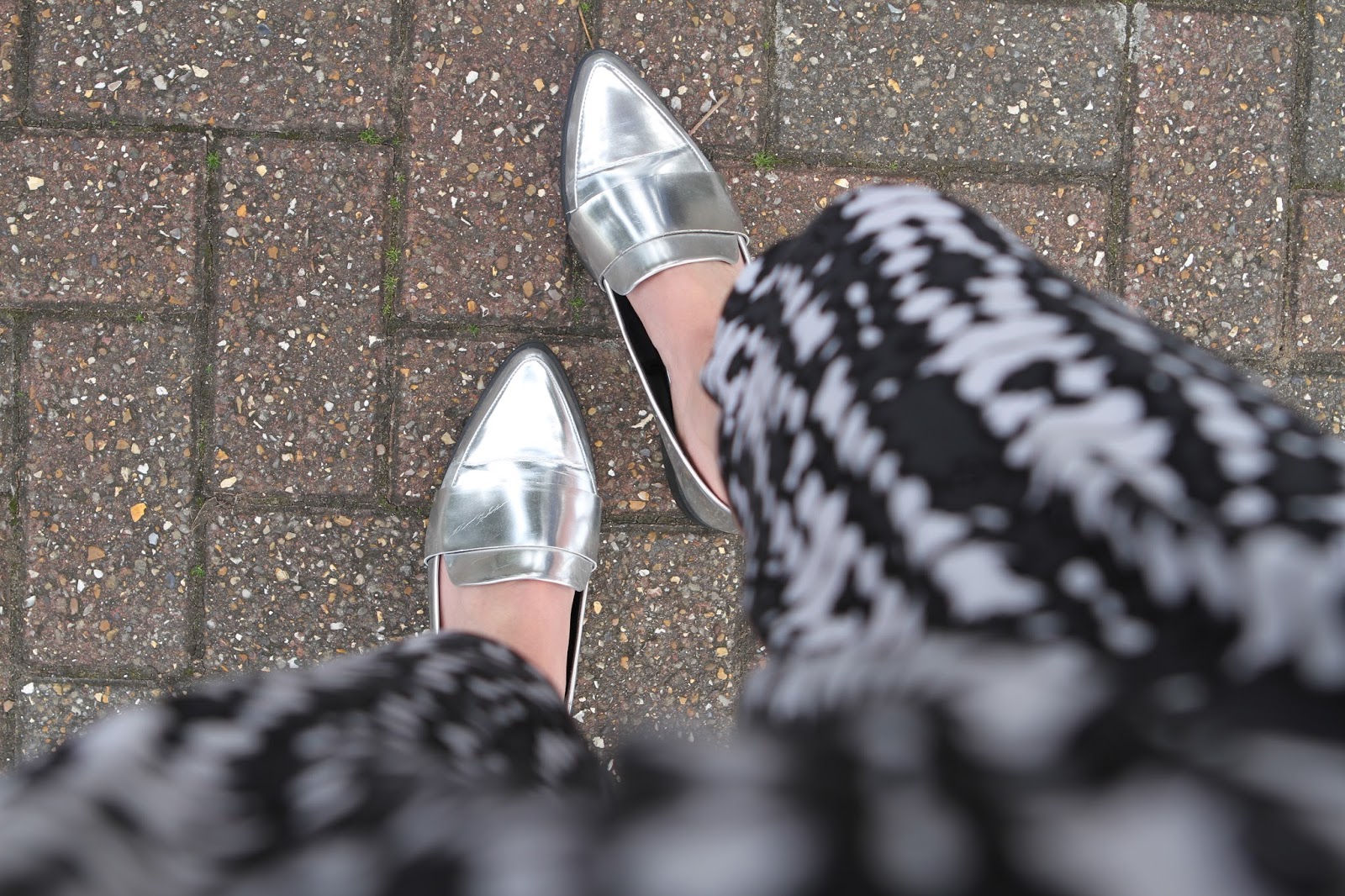 Silver loafers