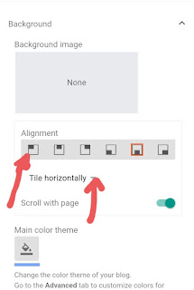 Blog background alinment