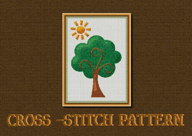 tree, gift, embroidery, cross - stitch, hobby, leisure, picture, home decor, 