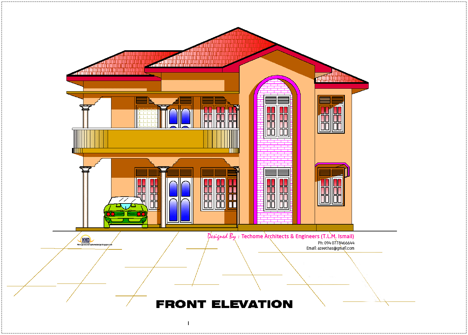 House Front Elevation Floor Plan