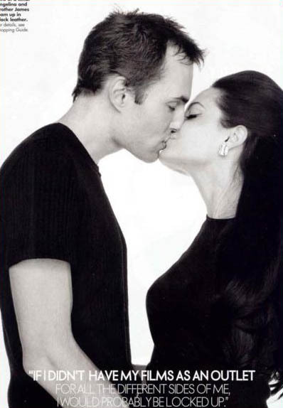 angelina jolie brother kiss