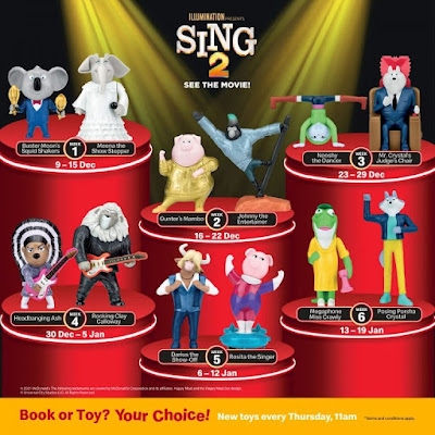 McDonalds Sing 2 Happy Meal Toys 2021 Singapore Set of 10