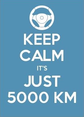 drove 5000 km keep calm
