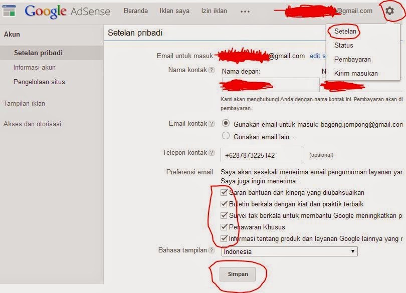 cara berlangganan email dari google adsense