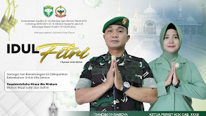 Letkol Beni dan Keluarga Besar Kodim Abdya Ucapkan Selamat Idul Fitri