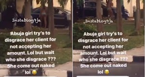 Abuja Runz Girl strips unclad to disgrace client (Photos)