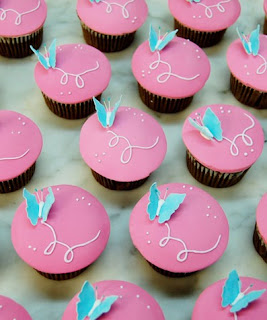 Cupcakes decorados con mariposas