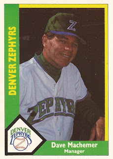 Dave Machemer 1990 Denver Zephyrs card