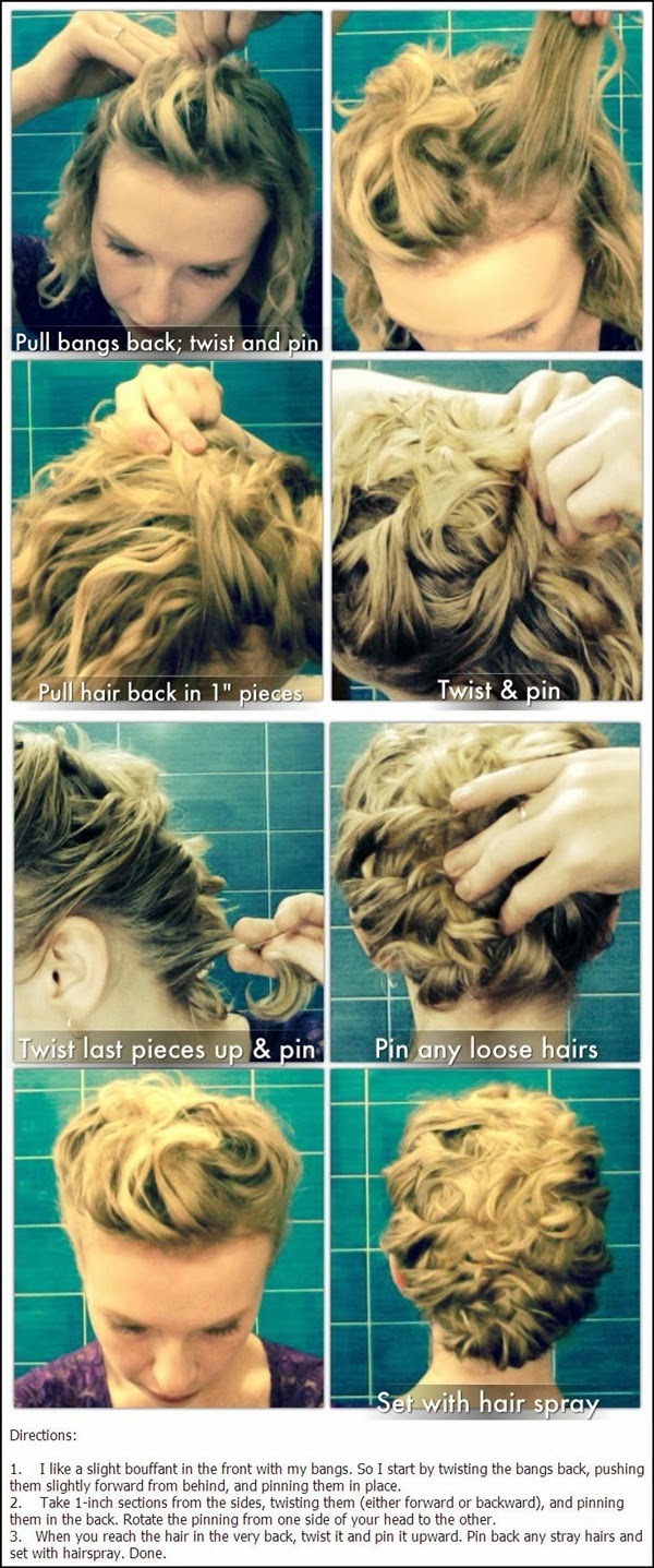My Hair Style: Top 9 Easy Stylish Updos For Curly Hair