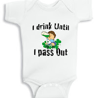 I drink until I pass out St patricks day baby onesie