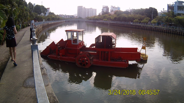 The Nhie Loc Channel river esplanade