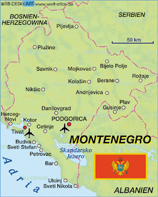 Montenegro mapa