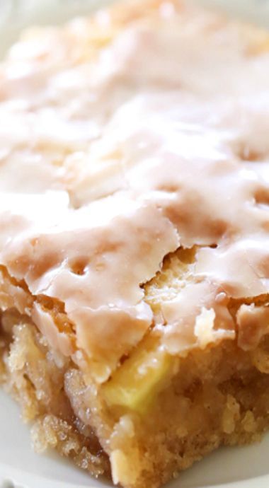 This delicious apple cake is perfectly moist and has caramel frosting infused in each and every bite! It is heavenly!