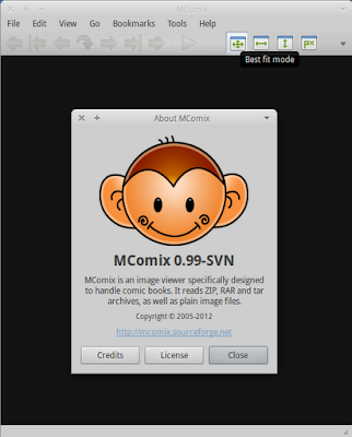 MComix running on Xubuntu