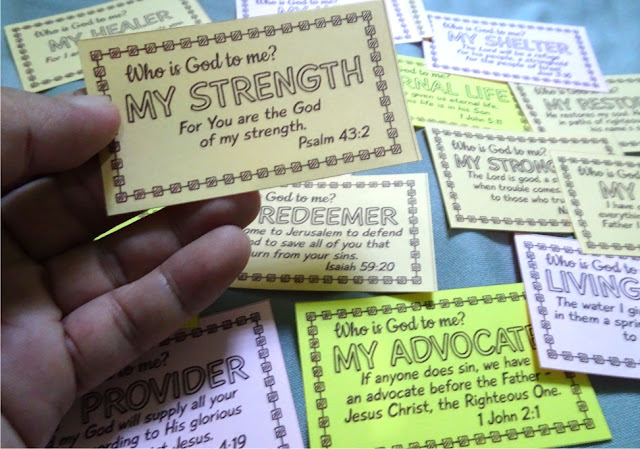 God is My Strength Bible cards