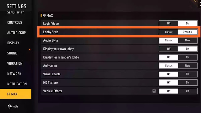 How To Change Lobby Style in Free Fire Max 2023