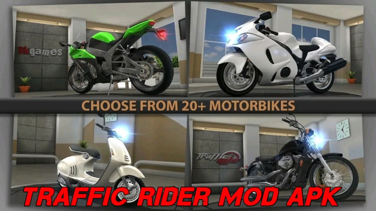 Traffic Rider mod APK v1.98 (Unlimited money) for android Free