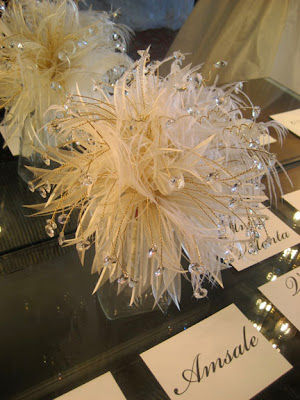 And I loved this feather ribbon and wired crystal bouquet from The Unique 