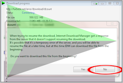 Cara Resume Download IDM Yang Gagal, cara melanjutkan download yang terputus, tanpa download dari awal, resume download IDM