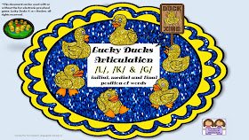 http://www.teacherspayteachers.com/Product/Lucky-Ducks-Articulation-KC-G-L-Sounds-in-All-Positions-of-Words-1401369
