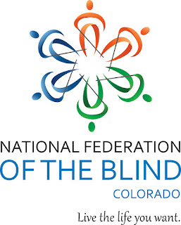 National Federation of the Blind of Colorado logo including the tagline Live the Life you Want