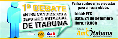 Debate com candidatos à Assembleia do Estado.