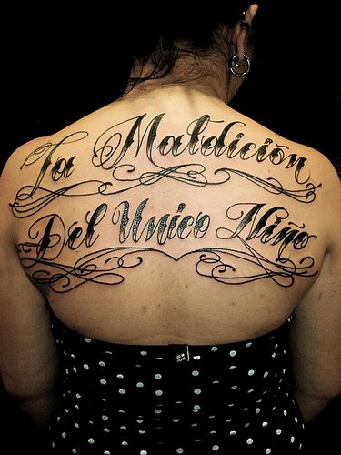  are obtaining is a special tattoo executed in Ancient English lettering