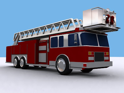 Fire Truck Tiller Birds Eye