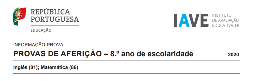Prova de Aferição |  8.ºano