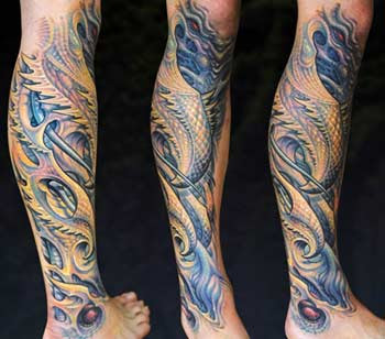 Dragon Tattoo Ideas for Leg