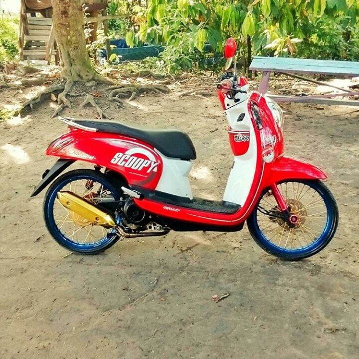  Modifikasi  honda scoopy  ala thailook minimalis terbaru